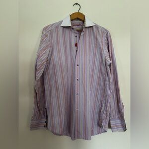 Robert Graham Multicolored Striped Dress Shirt